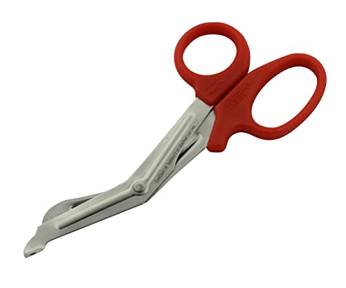 Trauma Shears 6.2'' Stainless Steel Medical Bandage Scissors EMT Shears for Emergency Supplies Nurse Utility Scissors (Red)