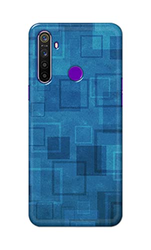 Image of Printed Hard Back Cover Case for Realme 5 | Realme 5s | Realme 5i | Realme Narzo 10 Back Cover (Plain Azure Blue) -702