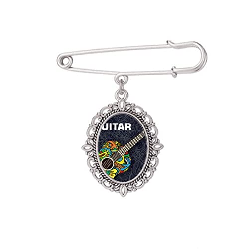 Broche instrument de musique M, le cadeau parfait pour embellir une robe ou un châle