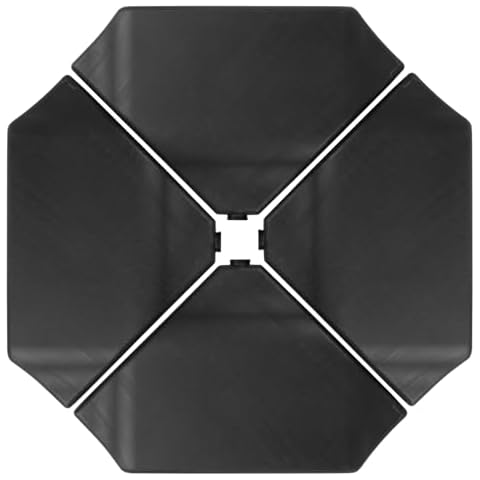 Abba Patio Umbrella Offset Base Stand 4PCS, Cantilever Umbrella, Heavy-Duty Square Stand, Sand Filled for Garden Law Backyard, Scratch-Resistant, 264lbs Capacity, Black Cover