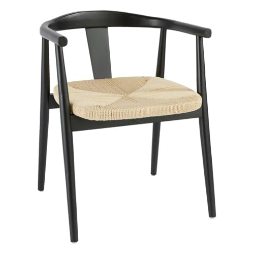 Atmosphera - Fauteuil à dîner Yamato hêtre Noir