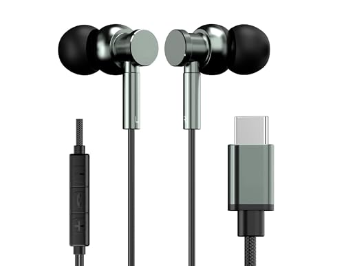 Image of in-Ear Type-C Port Headphone for Sony Xperia 1 II in- Ear Headphone | Earphones | Headphone| Handsfree | Headset | Calling Function | Earbuds | Microphone| Bass Bost Sound (J1H10, Black)
