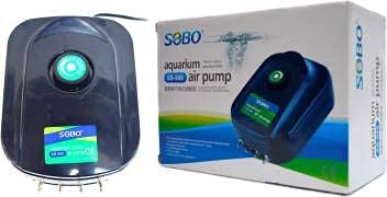 Comparison table of Sobo air pump models including SB-988