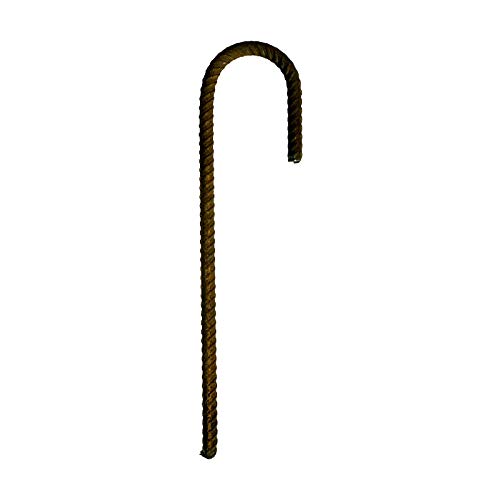 Tent Pegs ~ Heavy Duty Ribbed Steel ~ J Pins, Stakes, Ground pegs for Marquee Tarpaulin Awning Bouncy Castle, Garden Party Tent, Polytunnel (50, 10/11mm x 300mm)