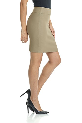 Image of Rekucci Women's Ease Into Comfort Above The Knee Stretch Pencil Skirt