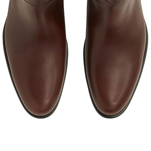 FOWT Women Wide Calf Round Toe Knee High Boots Pull on Flat Heel Riding Boots Winter Solid Comfy Office Date Shoes Size 4-16 US4