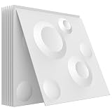 BXI 3D Wall Panel - 12 X 12 X 0.3 inches Pack of 8, Modern Textured Decorative Wall Panels, Paintabl
