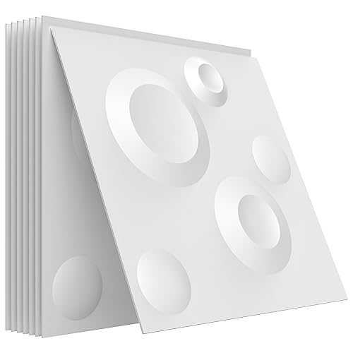 Bxi 3D Wall Panel - 12 X 12 X 0.3 Inches Pack Of 8, Modern Textured Decorative Wall Panels, Paintable Matte Pvc 3D Brick Wall Art Tiles For Interior Exterior Wall Decor #TOP2