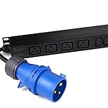kenable PDU COMBO 4 x C19 Sockets 20 x C13 IEC Sockets to 32A Commando Vertical Unit 3m [3 metres]