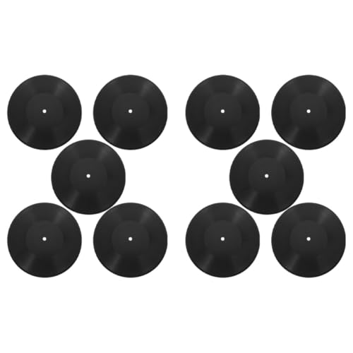 Disques Vinyles Noirs Plastique SECFOU Déco Murale Facile pour Rénover une Chambre Fade