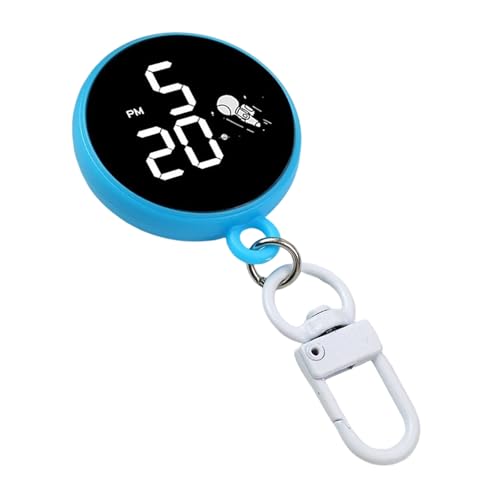 Innovative Round Shape Keychain Featuring Electronic Watch for Easily Accessory Change on Purses or Keyrings Easy Attachment