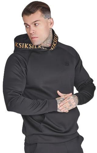 Image of SikSilk Men's Overhead Muscle Fit Dynamic Hoodie Black S