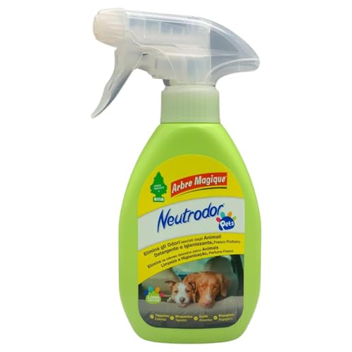 Arbre Magique Neutrodor, Igenizzante Auto, Elimina gli Odori Lasciati da Animali, Deterge e Igienizza Rapidamente l'Abitacolo, 150 ml, Made in Italy