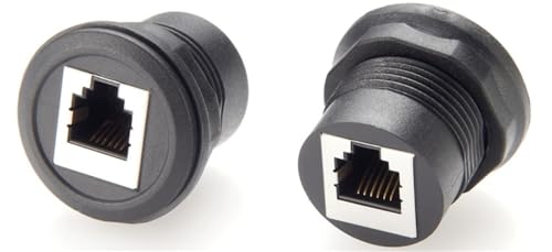 Enchufe extensor para teléfono RJ12 hembra a hembra y montaje empotrado redondo
