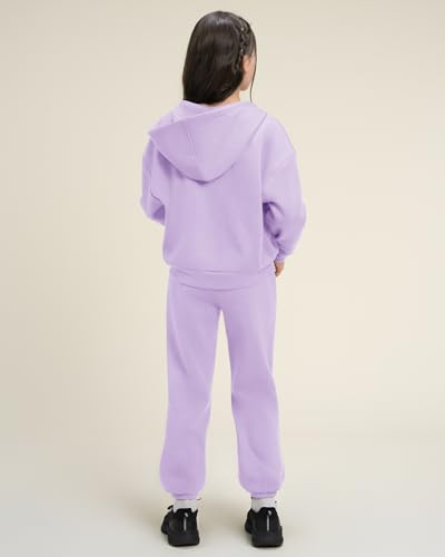 Stelle Girls Athletic Sweatsuit 2 Pieces Sweatshirts and Pant Long Sleeve Zip Up with Pockets Outfits Set4