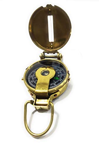 Classic Pocket Style Camping Old Fashioned Brass Military Compass Camping Travelling Equipment, Outdoor Navigational