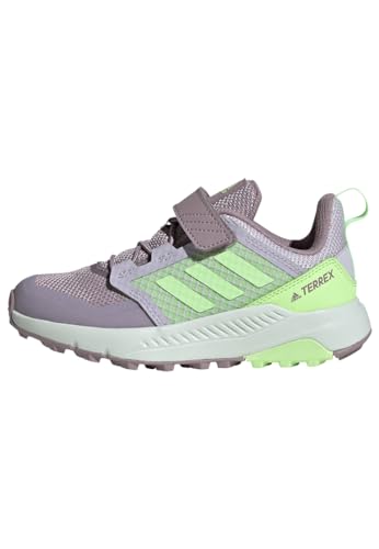 Adidas Unisex niños Terrex Trailmaker Hiking Shoes, Preloved Fig/Green Spark/Silver Dawn, 38 EU
