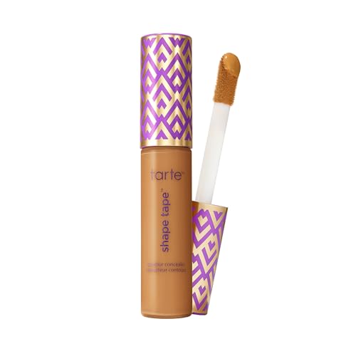 tarte shape tape concealer – Full-Coverage Creaseless Soft Matte Finish, Brightening Under-Eye & Face Makeup, 16hr Longwear, Vegan & Cruelty-Free, full size, 48G tan-deep golden