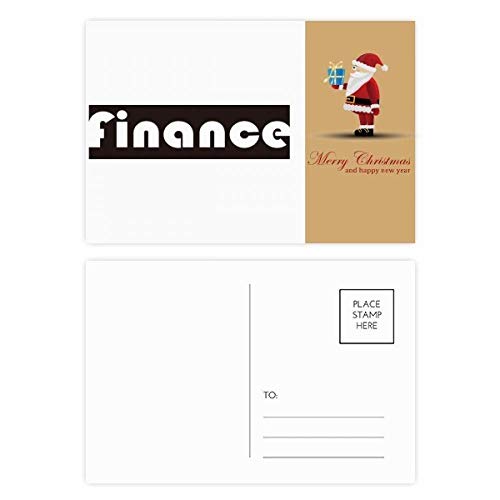Cartes postales Père Noël Noir par Course and Major Finance (lot de 20)