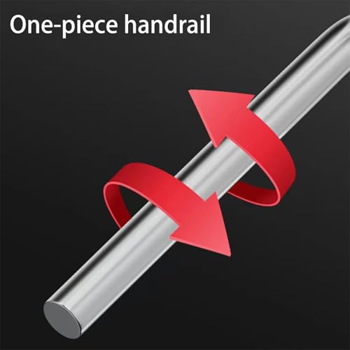 TOOSOAR 60cm U-förmiger Handlauf Edelstahl,Wandmontage,Strapazierfähig,für Garten, Garage, Veranda, Innen und Außen