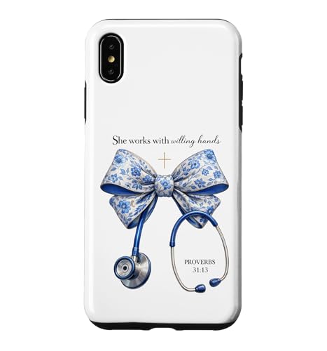 She Works With Willing Hands �Ō�t ���f�� �X�}�z�P�[�X iPhone XS Max �p