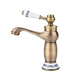 Komfortabel: Der Griff und der Boden sind aus Seladon-Muster, glatte Oberfläche, fühlt sich angenehm an. Der Wasserhahngriff steuert die Wassermenge, die Sie freigeben möchten. Schalten Sie den Wasserhahn durch einfaches Drücken aus.