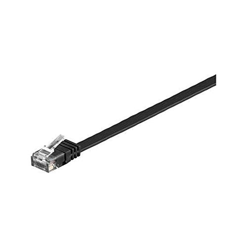 Cable Patch plano UTP CAT 6 0.5 m Negro miniatura 2