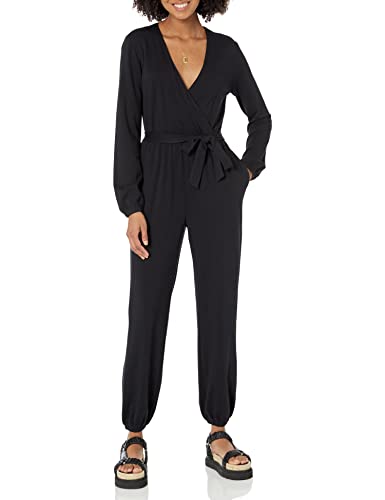 Amazon Essentials Women's Knit Surplice Jumpsuit (Available In Plus Size), Black, Xx-Large #TOP3