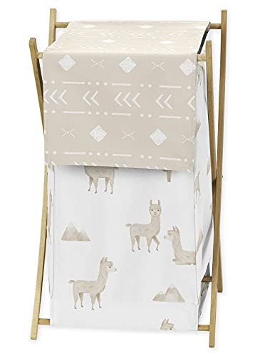 Sweet Jojo Designs Boho Llama Baby Kid Clothes Laundry Hamper - Gender Neutral Beige Taupe Tan And White Bohemian Southwest Watercolor Mountain Cactus Alpaca Farmhouse Animal Aztec Tribal Geometric #TOP17