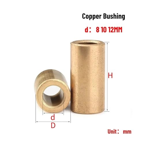 Casquillos de fricción para ejes de 12mm y bujes de guía cilíndricos de repuesto en kit de 5 unidades 2
