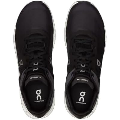 ON Cloudflow 4 Men's Road Running Shoes Sneakers (Black/White, US Footwear Size System, Adult, Men, Numeric, Medium, 9.5)