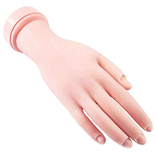 TAROMAING Nail Art Training Hand Flexible Movable Fake Hand Manicure Practice Tool