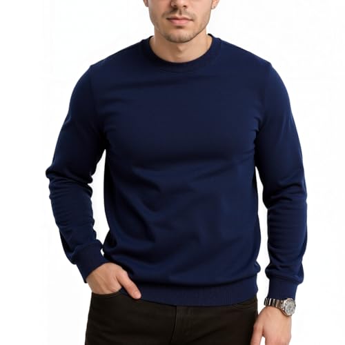 VPG Wool Sweaters for Men, Crewneck Long Sleeve Regular Fit Knit Pullover for Casual Or Dressy