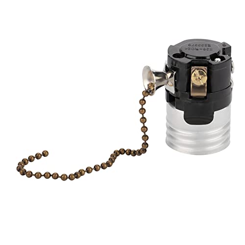 Tomada de Luz Vintage de Alumínio E27 Com Corrente de Tração para Lâmpada de Mesa Suporte de Ilumina