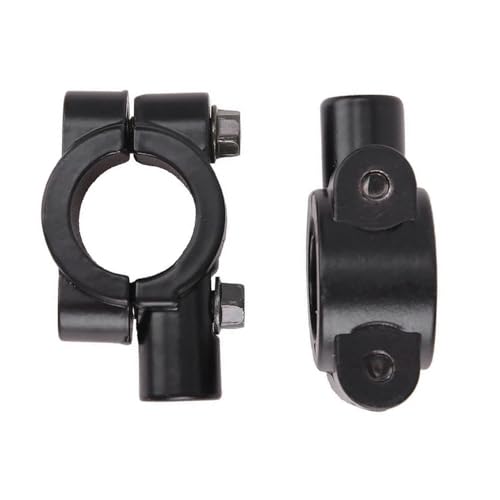 Abrazadera elevadora de manillar en aluminio negro con rosca de 8mm para retrovisor de 22mm 5