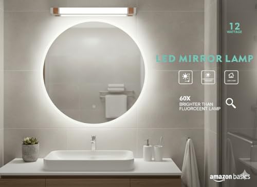 Image of 12W White PVC Body | Dressing Table |Rose Chrome Finish | Bathroom Mirror | Vanity | Picture | Cabinet | Adjustable | Wall Mounted Light. 2 Year Warranty. (White Rosegold, 12w PVC)