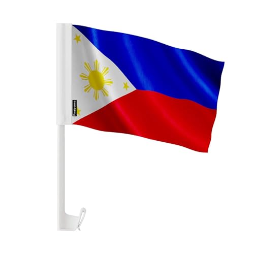 Drapeau Voiture Philippines en Polyester durable avec finitions soignées pour cortèges