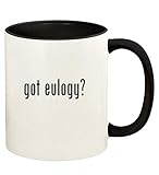 got eulogy? - 11oz Ceramic Colored Handle and Inside Coffee Mug Cup, Black