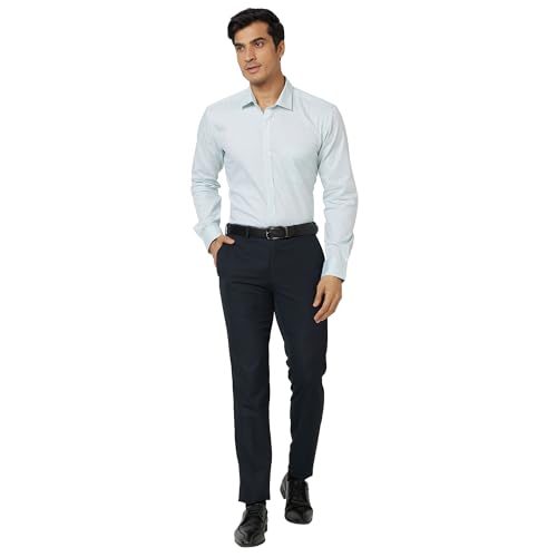 Image of Park Avenue Slim Fit Pure Cotton Checks Pattern Semi Cutaway Collar Formal Shirt
