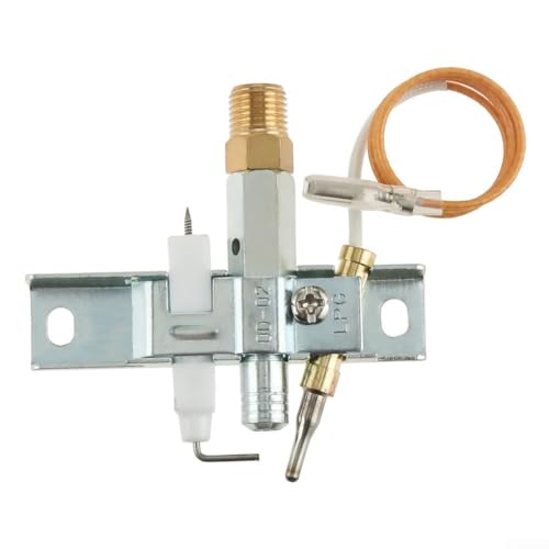 Zilimontt Gruppo di accensione del riscaldatore della stanza a gas con terminale piatto da 4,8 mm, asta elettrodo portatile a fiamma singola da 35 cm per riscaldamento degli spazi interni