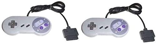 Ologymart Two 2 Controllers Bundle Compatible with Super Nintendo SNES Bulk Packaging Pack Of 2