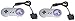 Two (2) Controllers Bundle For Super Nintendo SNES Bulk Packaging [Pack Of 2] by Generic