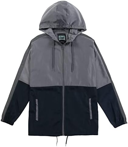 Tenna Teki Mens Windbreaker Jackets Lightweight Waterproof Rain Jacket with Hooded Softshell for Hiking Cycling (US Stock)