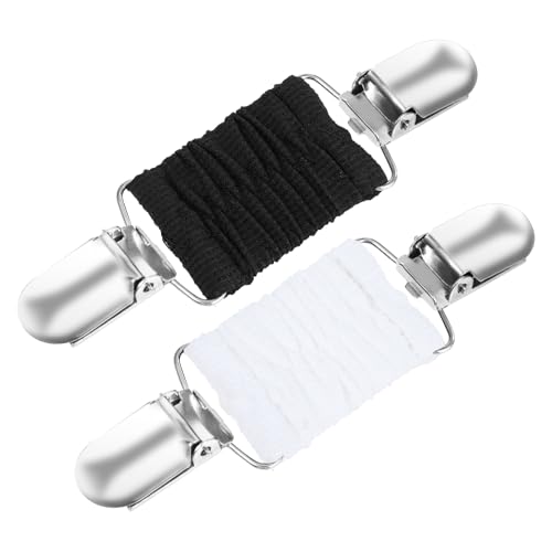 Image of 2Pcs Dress Clips Back Cinch, Waist Cincher Clip, Sweater Clip, Shawl Clips, Shirt Clips for Women Clothing, Cardigan Clip for Fitting (Black, White)