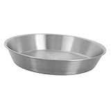 Haltbarkeit: dieses backblech aus edelstahl ist hitzebeständig und kann ohne abnutzung mehrmals wiederverwendet werden. runder teller aus edelstahl, runder essteller