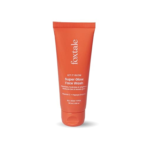 Image of Foxtale Super Glow Detan Face Wash with Vitamin C & Papaya enzyme, Tan Removal, Brightens & Reduces Pigmentation, Gentle Exfoliation | Face Wash for Men & Women | All Skin Types - 50ml