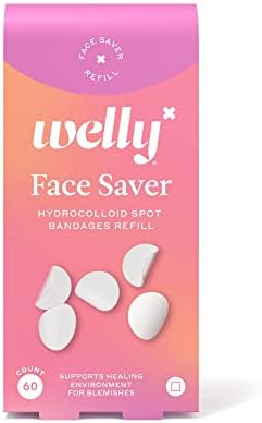 Welly Bandages - Face Saver, Hydrocolloid Acne Blemish Patch, Adhesive Small Spot Shape, Clear, Carton Value Pack - 60 ct
