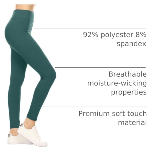 Image of Leggings Depot High Waisted Leggings for Women Buttery Smooth & Soft Women's Solid Yoga - Reg, Plus, 1X3X, 3X5X