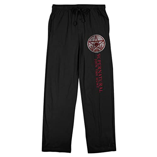 Supernatural Series Join the Hunt Men's Black Graphic Sleep Pants - Main Image