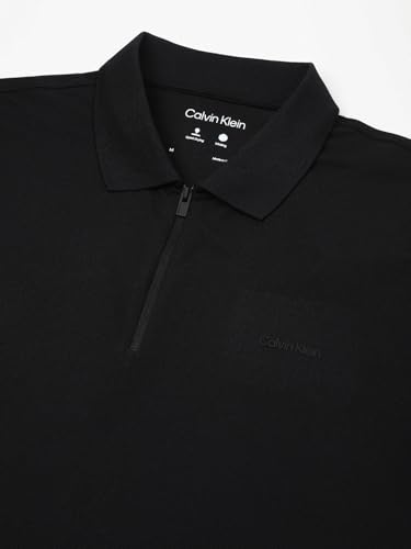 Image of Calvin Klein Men's Tech Zip Polo Black